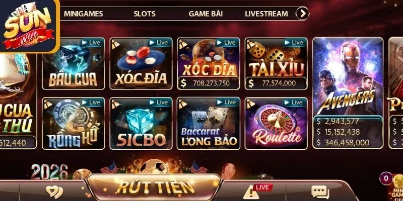 Giới thiệu hệ thống sảnh game Casino Sunwin